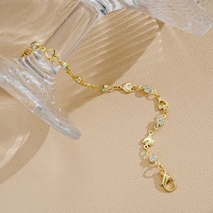 Heart Shape Alloy Inlay Zircon Women\'s Bracelets