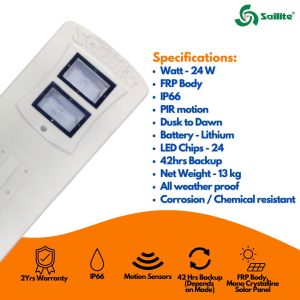 Sailite 24W All-In-One SMART Solar Led Street Light