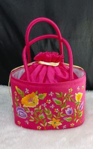 #POTLI BASKET WITH PARSI AMBROIDARY# BEAUTIFUL