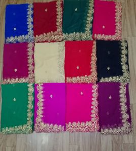 2 / 4 side 60 gram embrodery dupataa