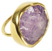 Ladies Gold Plating Amethyst Ring