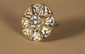 Ladies Designer Hammered Ring