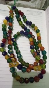 Round Glass Fancy Chips Beads