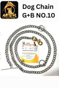 10NO.GRINDED TWISTED IRON DOG CHAIN WITH BRASS HOOK