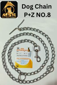 8NO.Plain Twisted Iron Dog Chain With Zinc Hook