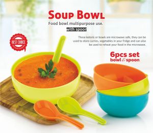 Plastic Soup Bowl With Spoon