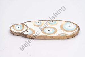Dino Eggs Wooden Plates
