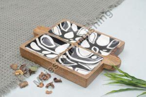 Monochrome Wooden Plates