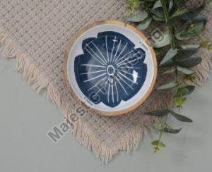 Blue Lagoon Wooden Serving Bowl