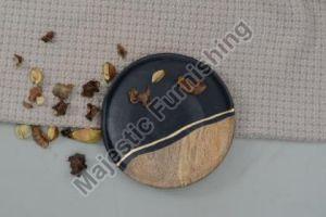 Gold Vein Wooden Plates