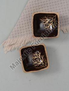 Gold Merry Wooden Bowl