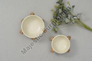 Toffee Wooden Serving Bowl