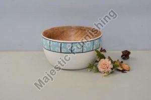 Modern Tribe Wooden Serving Bowl