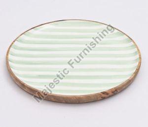 Lime Line Wooden Plates