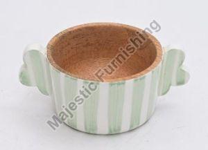 Lime Line Wooden Bowls