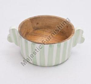 Lime Line Wooden Bowls