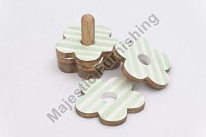 Lime Line Wooden Coaster with Holder