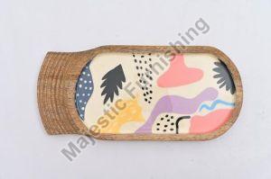Tribal Fusion Wooden Plates
