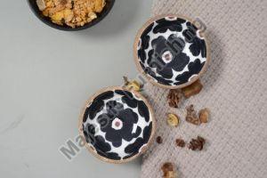 Wild Flower Wooden Bowl
