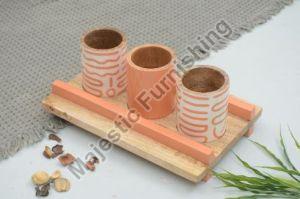 Nutty Crush Wooden Serving Tray Set