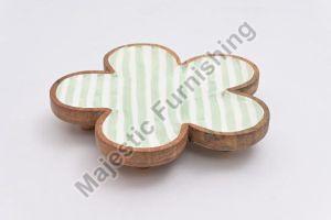 Lime Line Wooden Plates