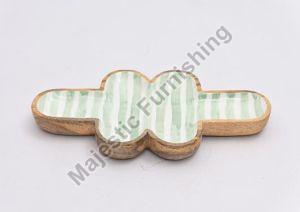Lime Line Wooden Plates