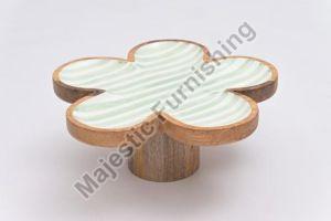 Lime Line Wooden Cake Stand