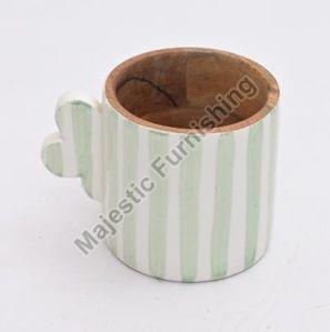 Lime Line Wooden Mug