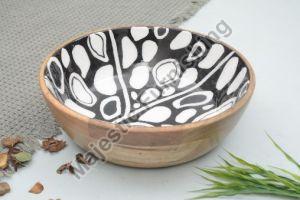 Monochrome Wooden Bowl