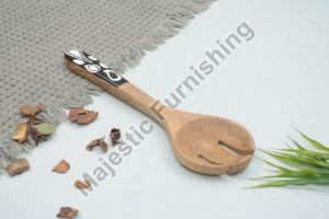 Monochrome Wooden Serving Spoon