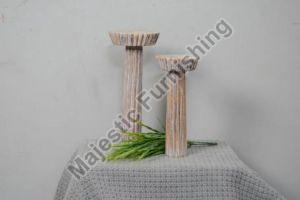 Rustic Appeal Wooden Candle Stand