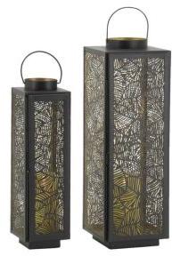 Metal Etched Candle Lantern