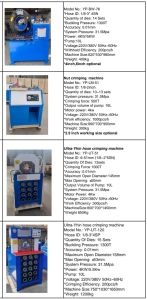 Hose hyd Crimping machine