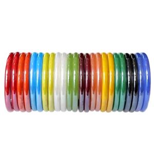 RAINBOW GLASS BANGLES KADA SET