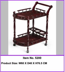 5200 Wooden Serving Trolley