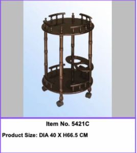 5241C Wooden Serving Trolley