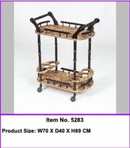 5283 Wooden Serving Trolley