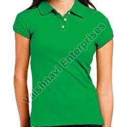 Ladies Green Polo T-Shirt