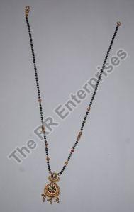 Brass Multicolor Single Chain Mangalsutra With Pendant