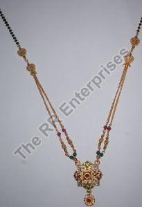Brass Double Chain Mangalsutra With Pendant