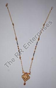Brass Multicolor Single Chain Mangalsutra With Pendant