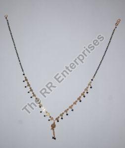 Brass Single Chain Leaves Mangalsutra With Pendant