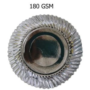 180 GSM Silver Plain Disposable Paper Plate