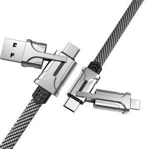 Verilux 4 in 1 C Type 60W Nylon Braided USB Cable