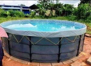 650 GSM 10 Diameter Tarpaulin Biofloc Aquaculture Tank