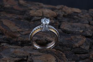Ladies 3 Tone Lab Grown Diamond Rings