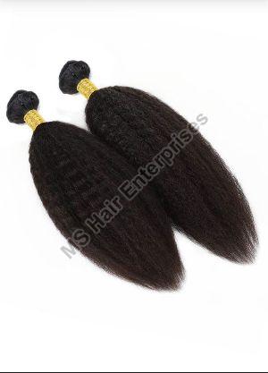 Kinky Straight Human Hair Weft Extension