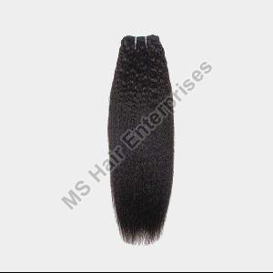 Kinky Straight Human Hair Weft Extension