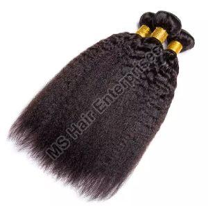 Kinky Straight Human Hair Weft Extension