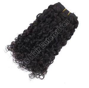 Natural Curly Human Hair Weft Extension